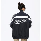 Unisex Jacket Spring and Autumn Coat Men's and Women's Loose Lapel Vintage Sports Jacket